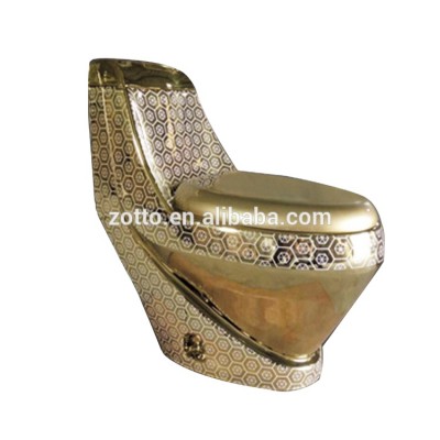 Direct selling price sanitary ware engineering bathroom luxury toilets one piece gold toilet