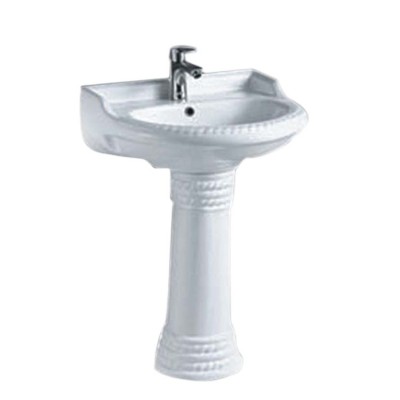 Factory direct supply single hole special design pedestal ceramic basin bowl sanitary ware bathroom sink