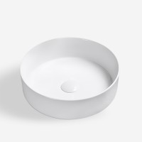 Bathroom countertop white porcelain hand wash round shape art basin