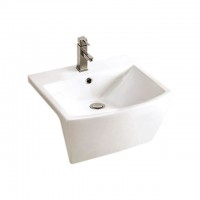 New model bathroom square shape wash ceramic basin